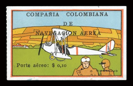 C9, 1920 10c Plane at rest air post, without gum as issued, four large margins, marvelously bright and fresh, faint trace of a crease at right and a couple tiny marks in the
margins, otherwise very fine signed A. Diena.