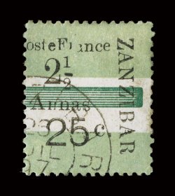 34, 1897 2 12a & 25c Green on greenish, Yvert type I, used, with light c.d.s. postmark, fine only 50 copies were printed signed Calves (Yvert 37 Ç1,300).