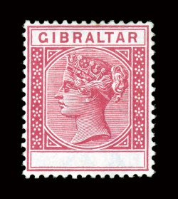 30a, 1889 10c Rose, value omitted, a most attractive mint example of this exceedingly rare error, exceptionally fresh with bright radiant color, clean o.g., lightly hinged,
very fine the same design plate that was used for the earlier sterling