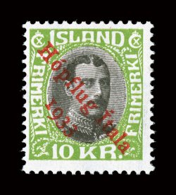 C12-14, 1933 1K-10K Hopflug air post cplt., uncommonly fresh set, with vibrant colors on pristine white paper, o.g., lightly hinged, fine-very fine each accompanied by a 1988
PF certificate (Facit 165-67 SK 17,000).