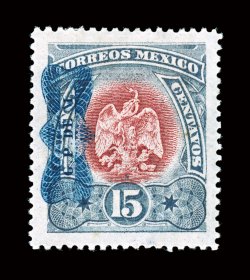 516, 1916 15c Lavender and claret, with Corbata overprint, outstanding centering, extraordinarily fresh, o.g., very fine a choice example of this scarce stamp 1996 Mepsi
certificate.