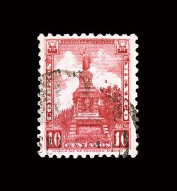 727A, 1936 10c Brown lake, Secretaria de Hacienda Mexico watermark, used, nicely centered, bright color, unobtrusive cancel, very fine signed Shelton.