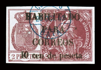 8F, 1903 10c on 2P Claret, used, large margins all around, rich color and a sharp impression on fresh paper, crisp blue Bata c.d.s., very fine signed A. Diena.