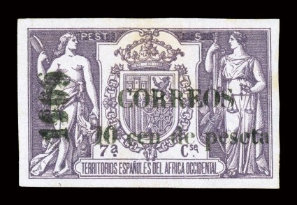 100A, 1909 10c on 5P Dark violet, four large even margins, strong rich color, o.g., minor h.r. and trivial natural gum wrinkle, very fine signed Roig.