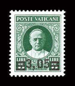 35-40, 1934 40c-3.70L Surcharges cplt., bright fresh colors, top two values well centered, o.g., n.h., fine-very fine each signed A. Diena (Sassone 35-40
Ç3,600).