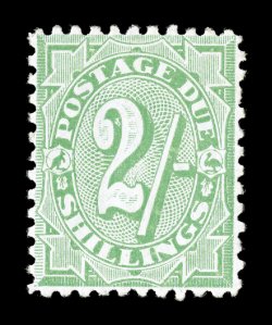 S.G. D59, 1908 2- Dull green postage due, marvelously bright and crisp, rich color, well centered, o.g., lightly hinged, very fine (Scott J36 $425.00).