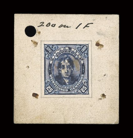 69P-76P, 1910 1c-1Col Portraits production file, with artists stamp-size models each with frame handpainted close to the issued colors, fifteen large die proofs with various
ms. notations and handstamps on the reverse, plus some miscellaneous i