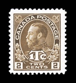 MR4a, 1916 2c + 1c Brown war tax stamp, die I, well centered amid lavishly large margins, strong rich color, unblemished o.g., n.h., a very fine and choice example of this key
War Tax stamp 2007 Greene Foundation certificate ex-Roberts (Un