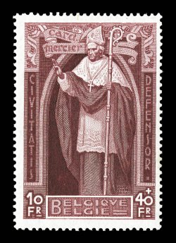 B114-22, 1932 10c+10c to 10Fr+40Fr Cardinal Mercier cplt., choice mint set, well centered, o.g., l.h., very fine (Michel 333-41 1,100Ç for never hinged).