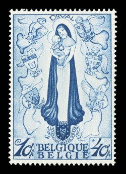 B132-43, 1933 5c+5c to 10Fr+40Fr Orval Abbey cplt., attractive well centered set, o.g., l.h., very fine (Michel 354-65 Ç2,200 for never hinged).