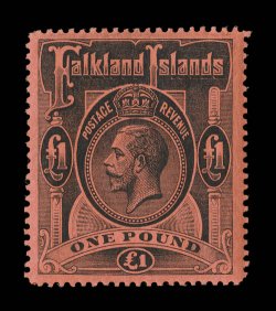 30-40, 1912-14 12p-£1 King George V definitives cplt., an attractive well matched set, o.g., l.h., fine-very fine, with the key £1 being choice very fine (S.G. 60-69
£850).