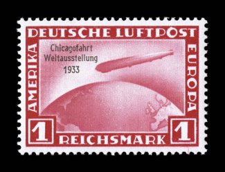 C43-45, 1933 1M-4M Graf Zeppelin Century of Progress Flight cplt., well centered, bright colors, o.g., minor h.r., very fine (Michel 496-98 Ç1,200).