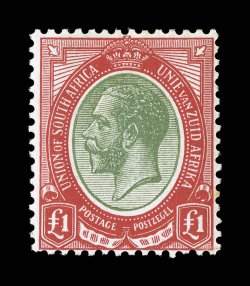 2-15, 1913-24, 12p-£1 King George V cplt., deep rich colors, o.g., mostly lightly hinged, £1 with trivial tone speck on gum, overall fine-very fine (S.G. 3-17
£900).