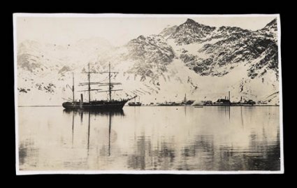 1901-04 British National Antarctic Expedition, an excellent group of nine different picture post cards all related to this expedition, several of which depict the Discovery
ship in port (four of which are real photo cards and are quite scarce