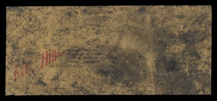 November 9, 1961 Crash cover of the USN P2V from Wilkes Station, Antarctica, via NAF McMurdo, Ross Island, addressed to the Personal Officer, Department of Personnel in
Boulder, Colorado, legal sized cover recovered from the wreck, with no stamps