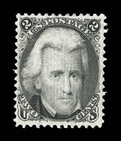 93, 2c Black, F grill, usually fresh, attractively centered for this challenging value, full clean o.g. which has been only very lightly hinged, very fine 1985 PF
certificate.