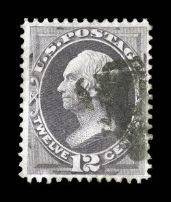 140, 12c Dull violet with grill, excellent color that is unusually strong and rich, nicely centered, several easily identifiable grill points, nearly face-free cancel, very
fine 1989 PF certificate.