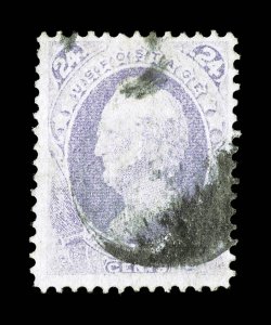 142, 24c Purple with grill, a highly desirable used example of this Bank Note rarity, being one of the few completely sound copies in existence, as the vast majority have
faults to some degree, well centered and margined, reasonably fresh co