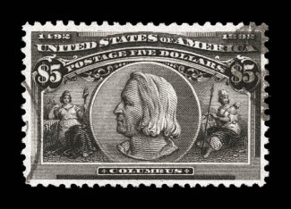 245, $5.00 Columbian, well centered and margined, strong color and an uncommonly clean impression on fresh paper, unobtrusive face-free cancels, a very fine and choice example
of this popular commemorative 1990 PF certificate.