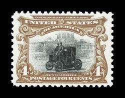 296, 4c Pan-American, choice centering within wide margins, bright fresh colors, o.g., n.h., extremely fine 1997 PF certificate.