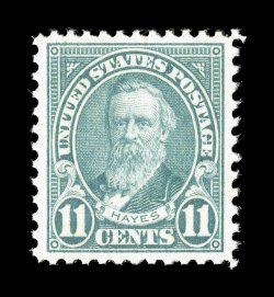 692, 11c Light blue, flawlessly centered amid large margins, wonderfully bright and fresh, o.g., n.h., extremely fine gem 2007 PSE certificate (Superb 98 SMQ $460.00) only one
stamp grades higher (100).