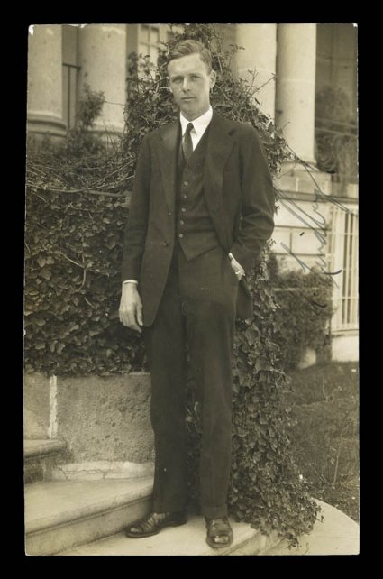 C.A. Lindbergh, signature on from on original photo postcard, inscribed on the back Taken... Mexico City Dec. 2627, very fine.