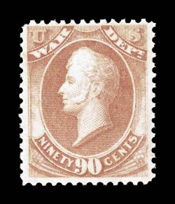 O93, 90c War, rich color, fairly well centered within large margins, o.g., n.h., very fine 2008 PF certificate.