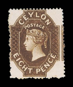 8d. brown, intermediate perf., unused with part original gum, fresh and fine. A choice example. Rare. Sc. 21 S.G. 24, £2000.