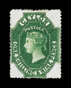 19d. light green, prepared for use but not issued, unused with trace of gum, good color, fine. Sc. 35 S.G. 36, £700.