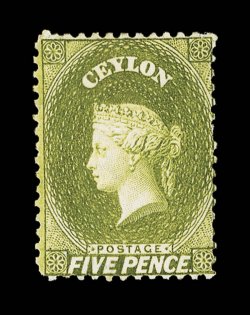 5d. yellow-olive, unused with part original gum, good color, fine. R.P.S. Certificate (2007). Sc. 52 S.G. 54b, £750.