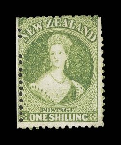 1- dull green, a fresh bright example in a vibrant shade, unused without gum fine and attractive. Rare. R.P.S. Certificate (2001). Sc. 20 group S.G. 78, £1,900.