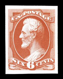 159TC, 6c Continental Bank Note, Atlanta trial color plate proofs on card, complete set of all five colors, each brilliantly fresh and wonderfully well margined, very
fine-extremely fine these proofs were displayed at the International Cotton