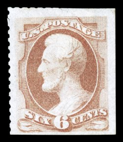 170, 6c Dull rose special printing, without gum as issued, a wonderfully fresh and sound example of this rare stamp, being one of the most difficult values of the series to
find sound and in collectible quality, well centered within large margin