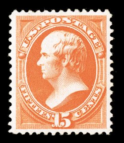 189, 15c Red orange, incredibly well centered, with with large perfectly balanced margins all around, gorgeous intense color and impression, full o.g., lightly hinged, an
extremely fine gem 1994 PF certificate.