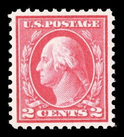 461, 2c Pale carmine red, an especially fresh and attractive mint example of this elusive and often-faked stamp, possessing strong bright distinctive color on fresh clean
paper, plus it is exceptionally well centered within extravagantly large m