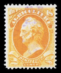 O8, 24c Agriculture, especially bright and fresh, nicely centered and margined, light violet cancel, choice very fine 1998 PSE certificate.