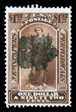 PR24, $1.92 Dark brown, deeply rich color, attractively centered, handstamp cancel, very fine 2005 PF certificate.