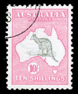 13, 1913 10- Pink and gray, well centered within large margins, brilliantly rich colors, neat portion of a Melbourne c.t.o. cancel, extremely fine and choice ex-Arthur Gray
(S.G. 14 £500).