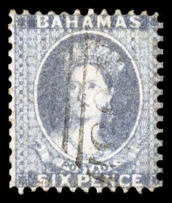 7, 1862 6p Gray violet, attractive rich color, lightly cancelled, fine 2007 BPA certificate (S.G. 11 £500).