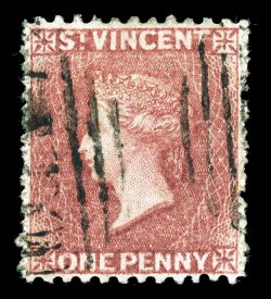 11, 1863 1p Rose, perf. 11-13x14-16, well centered for this scarce and difficult stamp, rich color, very fine 1995 BPA certificate (S.G. 10 £1,100).