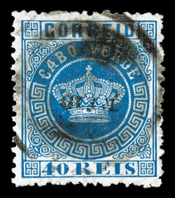2, 1851 40r Blue, deep rich color on fresh paper, target cancel, fine an elusive stamp 2003 I.S.P.P. certificate.