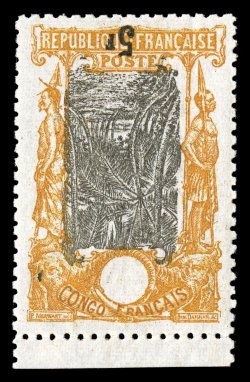 35a, 37a, 47a, 49b, 1900 1c, 4c, 40c, 1Fr and 5Fr Pictorials, Centers Inverted, a complete group of all five Scott listed inverted centers of the country, singles of each,
plus a block of six of the 1c value and a block of four of the 4c, all qu