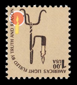 1610c, $1.00 Rush Lamp and Candle Holder, Intaglio Brown Inverted, well centered, unusually full and even perforations all around, immaculate o.g., n.h., extremely fine.A
pristine never hinged example of this well-known and popular modern erro