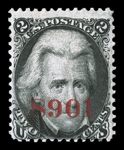 63S-J to 78S-J, 1c-90c 1861 Issue, with control number specimen overprints cplt., attractive colors, all with o.g., some h.r.s, fine this is the only set that exists with this
unusual specimen overprint.