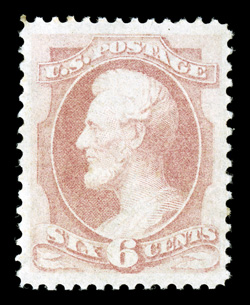 159, 6c Dull pink, an outstanding mint example of this terribly difficult stamp, in a condition that few others can match, being extraordinarily well centered amid much larger
margins than usually encountered, bright fresh color, full original g