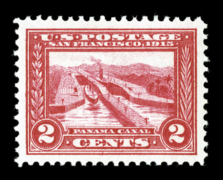 398, 2c Panama-Pacific, a superb mint single, being precisely centered within extravagantly large margins, plus it possesses an incredible overall brilliance, with intense
radiant color and a prooflike impression on bright paper, pristine o.g.,
