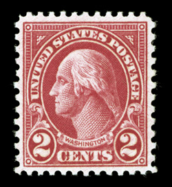 634A, 2c Carmine, Ty. II, wonderfully well centered and margined, deep vibrant color, o.g., lightly hinged, extremely fine 1989 PF certificate (never hinged by
omission).