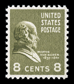 813, 8c Olive green, perfectly balanced margins all around, lovely rich color, o.g., n.h., superb 2008 PSE certificate (Gem 100 SMQ $430.00) one of only four to grade Gem 100,
the highest the PSE has awarded this stamp.