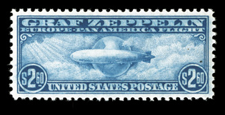 C13-15, 65c-$2.60 Graf Zeppelins cplt., well centered, fresh colors, o.g., lightly hinged, $2.60 with small natural inclusion speck, very fine.