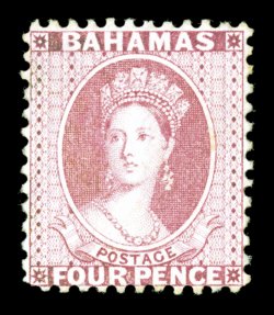 S.G. 41, 1882 4p Rose, perf. 12, attractive color, nicely centered, large part o.g., very fine 1996 Brandon certificate (Scott 25 $700.00).